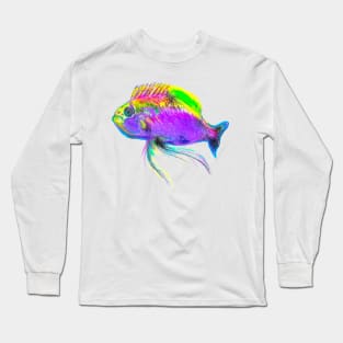 Colorful Neon Fish Long Sleeve T-Shirt